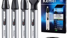 Trimmer barbati 4 în 1 pentru barba, perciuni, nas si sprancene, Kemei KM-6650