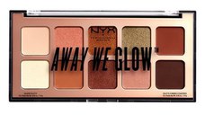 Paleta fard 10 culori, NYX, Away We Glow, Hooked on Glow