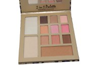 Paleta Fard, Kiss Beauty, 2 in 1, Fard de pleoape si Iluminator, 1 - 3