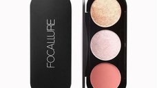 Paleta pudre iluminatoare si bronzer, Focallure Blush & Highlighter 03