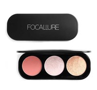 Paleta pudre iluminatoare si bronzer, Focallure Blush & Highlighter 03 - 3