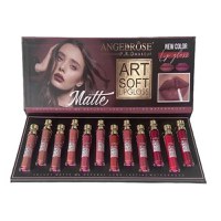 Set 12 Rujuri de Buze Mate si Rezistente, Angel Rose, Art Soft Waterproof, Natural Velvet Matte - 1