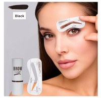 Stampila sprancene, Fit Me, Eyebrow Stamp, 3 Sabloane incluse, Black - 5