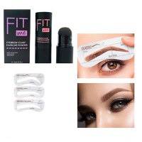 Stampila sprancene, Fit Me, Eyebrow Stamp, 3 Sabloane incluse, Black - 6