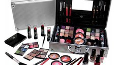 Trusa machiaj, 2K Fabulous, Geanta Beauty Case inclusa, Gri