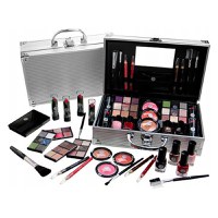 Trusa machiaj, 2K Fabulous, Geanta Beauty Case inclusa, Gri - 1