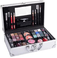 Trusa machiaj, 2K Fabulous, Geanta Beauty Case inclusa, Gri - 2