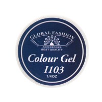 Gel Color Unghii, Vopsea de Arta Global Fashion, Seria Royal Blue I103, 5g - 1