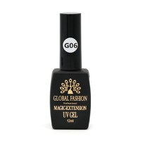 Gel Constructie Unghii cu Sclipici Magic Extension 12 ml, Roz Crem G06 - 2