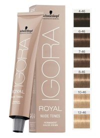 Vopsea de Par Permanenta Schwarzkopf Professional Igora Royal Nude Tones 4.46, 60ml - 2