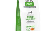 Brit Care Grain-Free Adult Large Breed, L-XL, Somon, hrană uscată fără cereale câini, piele & blană, 12kg