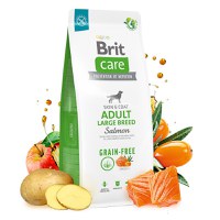 Brit Care Grain-Free Adult Large Breed, L-XL, Somon, hrană uscată fără cereale câini, piele & blană, 12kg - 3