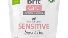 Brit Care Sustainable Sensitive, XS-XL, Insecte și Pește, hrană uscată câini, piele & blană, sistem digestiv, 1kg