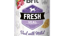 Brit Fresh, Vitel cu Mei, Conservă hrană umedă fară cereale câini, (în aspic), 400g