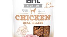 Brit Jerky Chicken Fillets, recompense câini, File deshidratat Pui, 80g