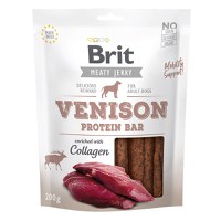 Brit Jerky Venison Protein Bar, recompense câini, Batoane proteice Vânat, 200g - 1