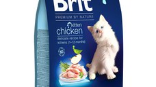 Brit Premium by Nature, Kitten, Pui, hrană uscată pisici junior, 8kg