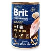 Brit Premium By Nature, Pește și Piele, Conservă hrană umedă fără cereale câini, (pate), 400g - 1