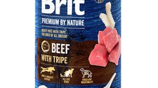 Brit Premium By Nature, Vită și Burta, Conservă hrană umedă fară cereale câini, (pate), 400g