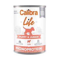 Calibra Life Mono Protein, Miel cu Orez, Conservă hrană umedă mono proteică fără cereale câini juniori, (pate), 400g - 1