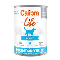 Calibra Life Mono Protein, Pui cu Orez, Conservă hrană umedă mono proteică fără cereale câini, (pate), 400g - 1