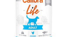 Calibra Life Mono Protein, Pui cu Orez, Conservă hrană umedă mono proteică fără cereale câini, (pate), 400g