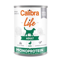 Calibra Life Mono Protein, Rață cu Orez, Conservă hrană umedă mono proteică fără cereale câini, (pate), 400g - 1