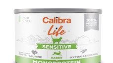 Calibra Life Mono Protein, Sensitive, Iepure, Conservă hrană umedă mono proteică fără cereale câini, (pate), 200g