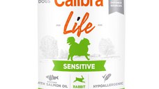 Calibra Life Mono Protein, Sensitive, Iepure, Conservă hrană umedă mono proteică fără cereale câini, (pate), 400g