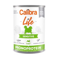 Calibra Life Mono Protein, Sensitive, Iepure, Conservă hrană umedă mono proteică fără cereale câini, (pate), 400g - 1