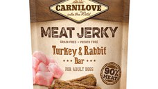 Carnilove Jerky, XS-XL, Curcan și Iepure, punguță recompense fără cereale câini, 100g