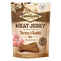 Carnilove Jerky, XS-XL, Curcan și Iepure, punguță recompense fără cereale câini, 100g - 1