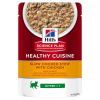 Hill's SP Healthy Cuisine Kitten, Pui și Tocană de Legume, plic hrană umedă pisici junior, 80g - 1