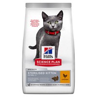 Hill's SP Kitten Sterilised, Pui, hrană uscată pisici junior sterilizate, 300g - 1