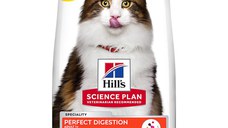 Hill's SP Perfect Digestion Adult, Pui cu Orez Brun, hrană uscată pisici, sensibilități digestive, 1.5kg