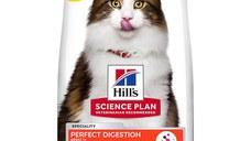 Hill's SP Perfect Digestion Adult, Pui cu Orez Brun, hrană uscată pisici, sensibilități digestive, 3kg