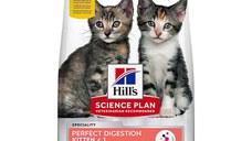 Hill's SP Perfect Digestion Kitten, hrană uscată pisici junior, sistem digestiv, 300g