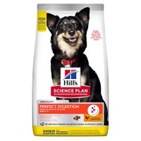 Hill's SP Perfect Digestion Small&Mini Adult, Pui cu Orez Brun, hrană uscată câini, sensibilități digestive, 1.5kg - 1