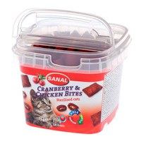 Sanal Cat cranberry and chicken bites cup, 75g - 1