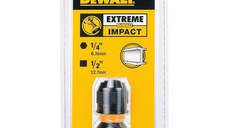 Adaptor de impact - patrat 1/2 la hexagonal 1/4 52mm DeWALT® - DT7508