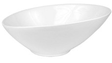 Bol oval salata portelan Yalco Blanco 31 x 24.5 cm