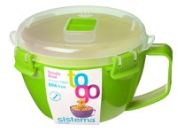 Bol plastic cu maner si capac microunde Sistema To Go 940 ml - 1