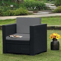 Scaun imitatie rattan graphit Keter Provence - 1