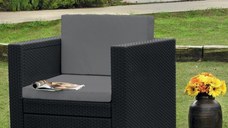 Scaun imitatie rattan graphit Keter Provence