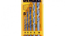 Set 5 burghie pentru zidarie 4-5-6-8-10mm DeWalt - DT6952