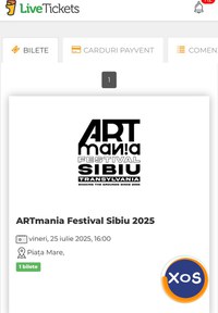 Bilete ArtMania(Sibiu), sambata, 26 iulie 2025 - 6