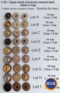 Capse imbracate nichelate nasturi catarame fermoare handmade accesori - 5