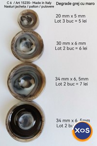 Nasturi mari pt paltoane jachete sacouri pulovere. Catarame fermoare - 24
