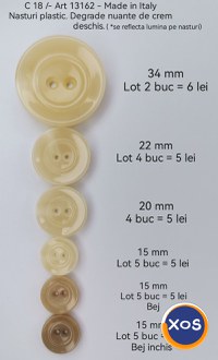Nasturi mari pt paltoane jachete sacouri pulovere. Catarame fermoare - 4